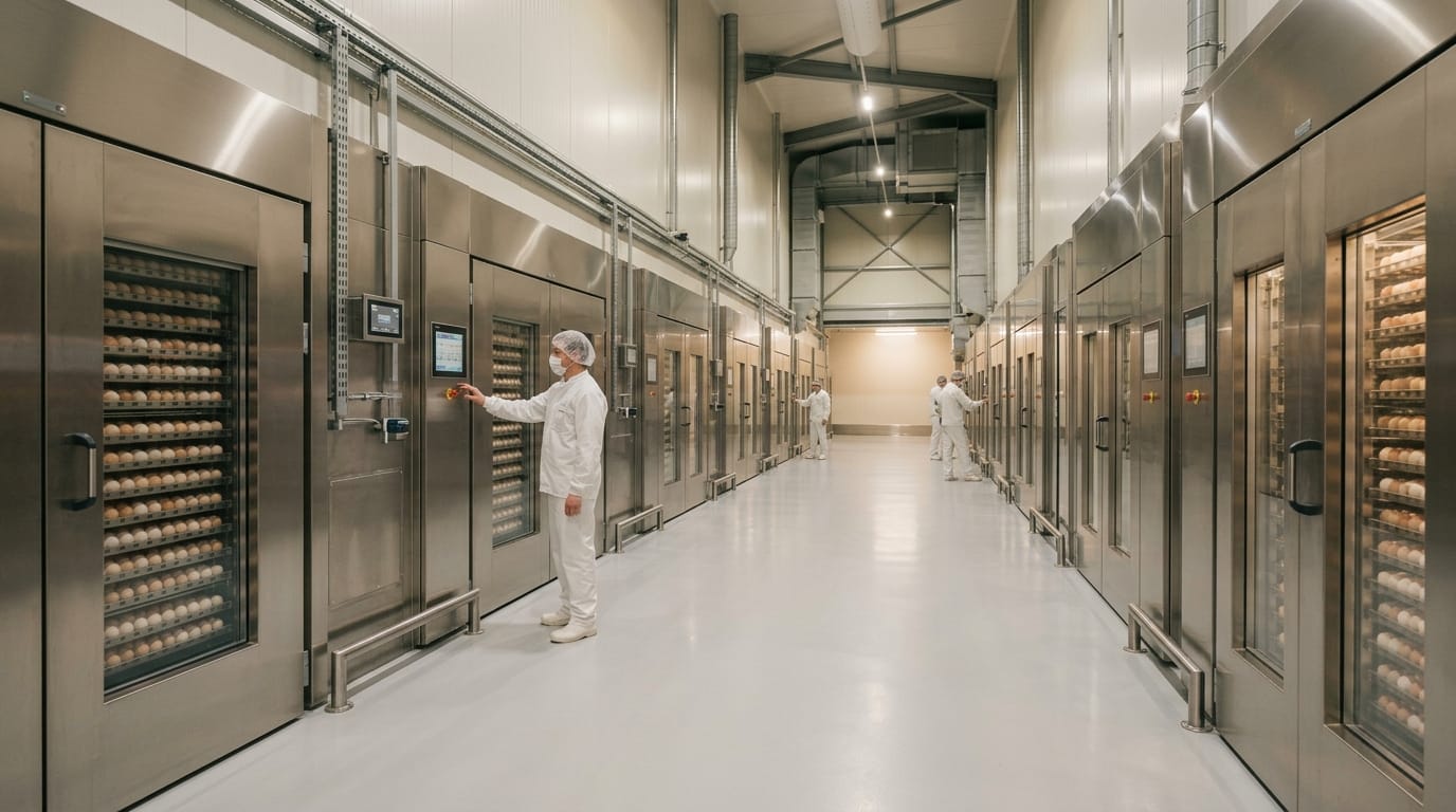 Étape 3 : Couvoir haute technologie et incubation électronique des poussins — Un souffle fragile une promesse de vie